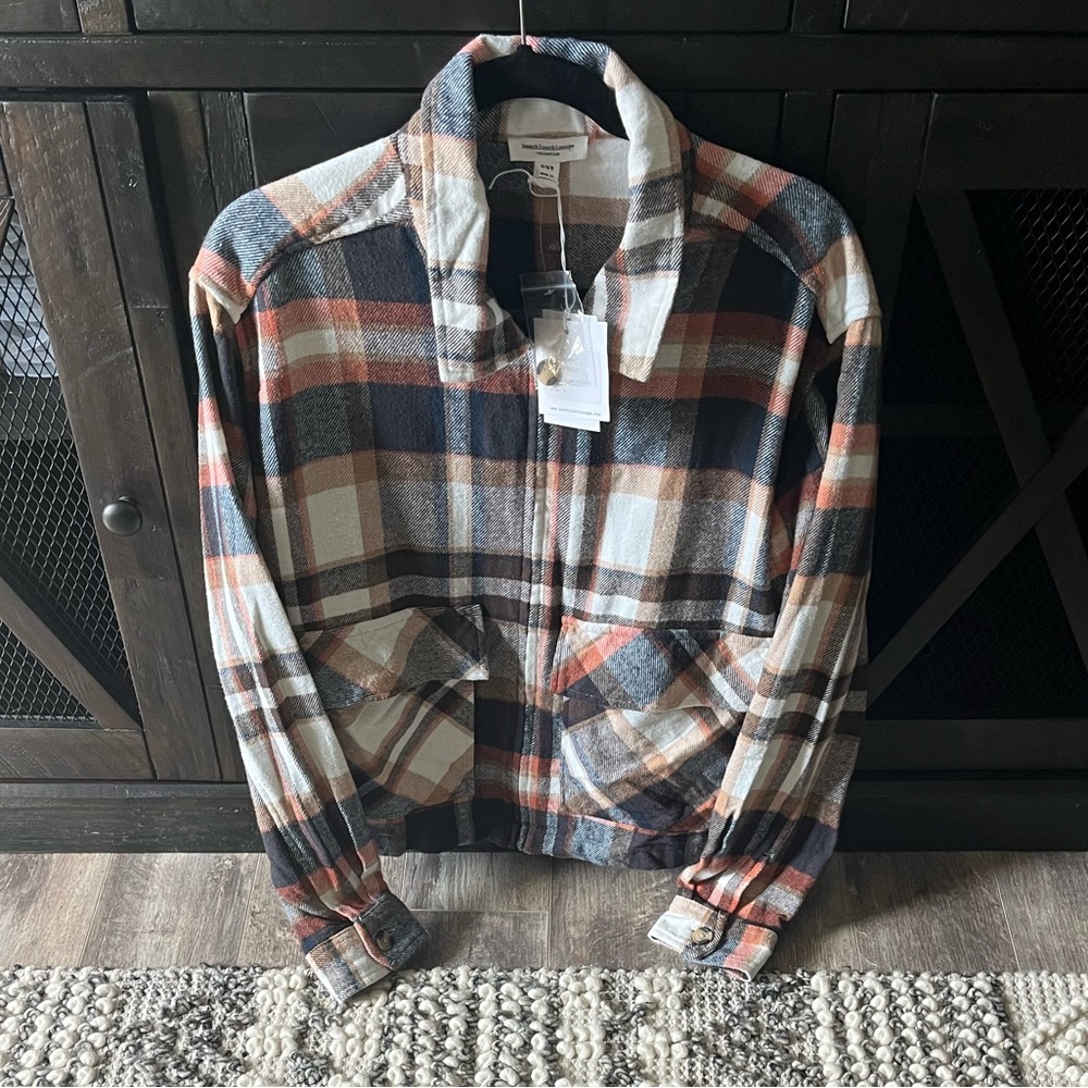 NWT BEACH LUNCH LOUNGE Erika Plaid Shacket Women’s Size: M